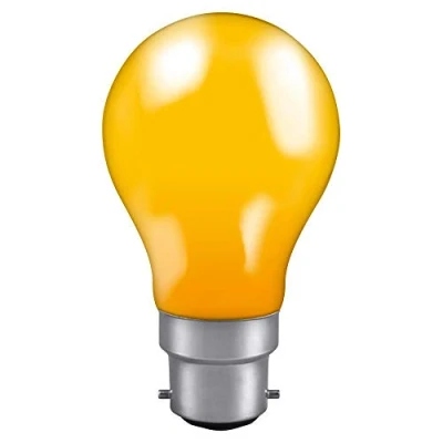 Image of Crompton Colourglazed GLS 25W Amber BC B22d