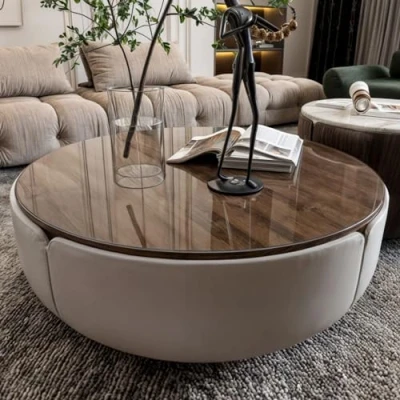 Image of NURPELLE Round Clear Table Protector with Bevelled Edges 2mm Thick Various Sizes or Made to Measure PVC (Diameter 95cm)