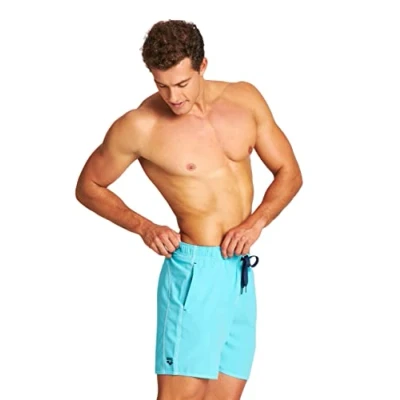 Image of Arena Men&#039;s Fundamentals Solid Boxer Beach Short, Martinica navy, XL UK