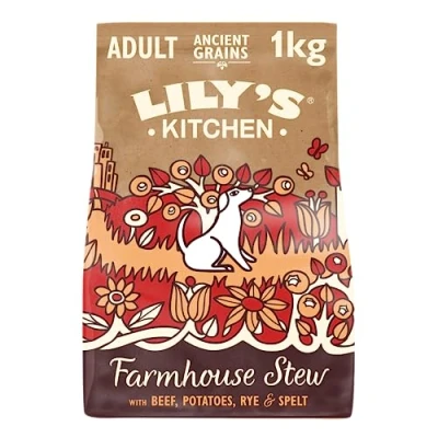 Image of Lily’s Kitchen Made with Natural Ingredients Adult Dry Dog Food Beef Stew Ancient Grains 1kg Bag