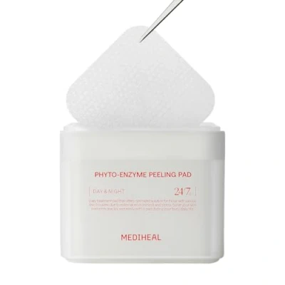 Image of MEDIHEAL Phyto Enzyme Peeling Pad Vegan Face Resurfacing Gauze Pads with LHA &amp; Papaya Enzym Pore Tightening to Control Sebum Exfoliating for Dead Skin Cells, 90