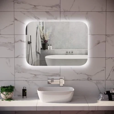 Image of Nes Home Motion Sensor Bathroom LED Mirror Shaver Socket Demister 600 x 800mm