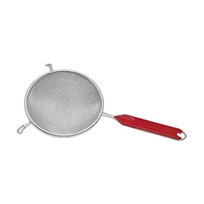 Image of Genware NEV 233 08 Bowl Strainer, 8&quot; Tinned, Double Mesh