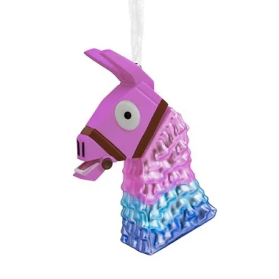 Image of Hallmark Fortnite Llama Loot Blown Glass Christmas Ornament