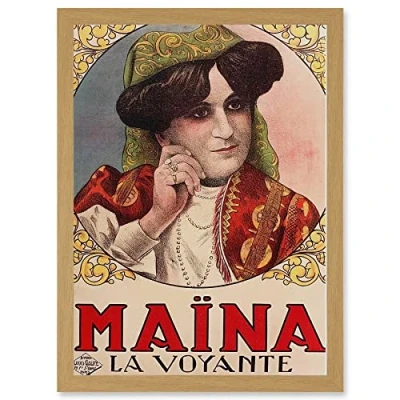 Image of Artery8 Galice 1930 Advert Maina Seer Voyante Monica Apartment Friends Artwork Framed Wall Art Print A4