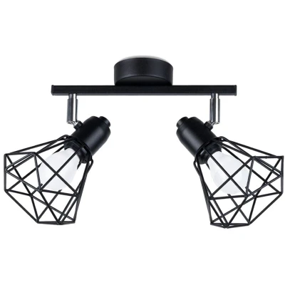 Image of Artemis Twin Ceiling Spotlight Black