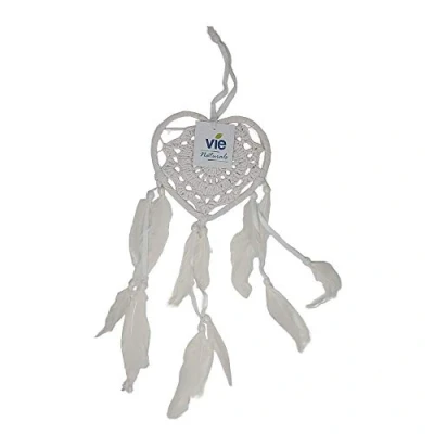 Image of VIE Naturals Heart Shaped Dream Catcher, 12cm, White