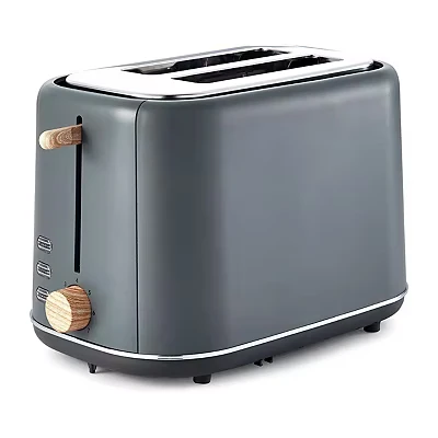 Image of Tower Scandi T20027G 2 Slice Toaster with Adjustable Browning Control, Grey