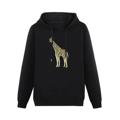 Image of Besiege Giraffe Hoodies Pullover Hoody Black Sweatershirt M