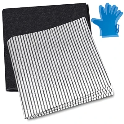 Image of SPARES2GO Large Universal Cooker Hood Grease Filters for Vent Extractor Fans (2 x Filter, Cut to Size 100cm)