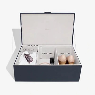 Image of Stackers Navy &amp; Gold Large Storage Box