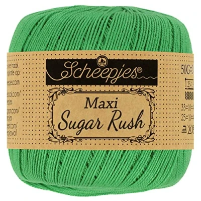 Image of Scheepjes Maxi Sugar Rush 389 Apple Green Yarn 1x50g
