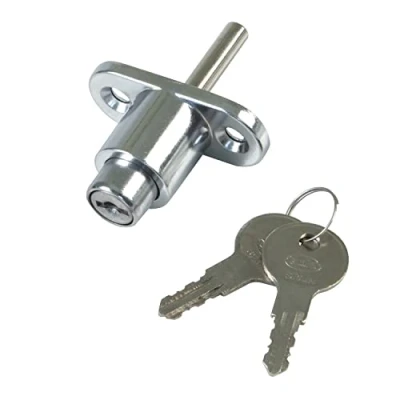 Image of Amig Security Lock for Sliding Windows Mod.45 Overlap with 2 Keys + Screws Installation Chrome Steel Measurements: 53 x 23 mm