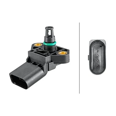 Image of 03K906051 Sensor, boost pressure HELLA 6PP 358 152 261 AUDI: A6 C7 Saloon