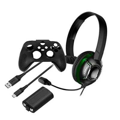 Image of Xbox Series X Play &amp; Charge Kit with bonus Chat Headset and Controller Skin