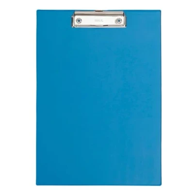 Image of MAUL 2335234 A4 Portrait Clipboard with Foil Cover Blue