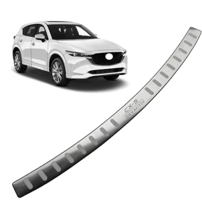 Image of Car Stainless Steel Rear Bumper Protector, for Mazda CX5 CX 5 2017 2022 2023 2024 Accessories, Auto Parts Tailgate Back Trunk Door Sill Cover Scuff Plate Strip Guard Protection