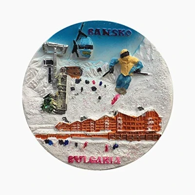 Image of 3D Bansko Bulgaria Fridge Magnet Travel Souvenir Gift Collection Home kitchen Decoration Refrigerator Magnetic Sticker