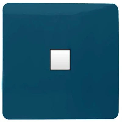 Image of Trendi Artistic Modern Glossy Tactile RJ56 Cat 5e&amp;Cat 6 Ethernet Socket Midnight Blue