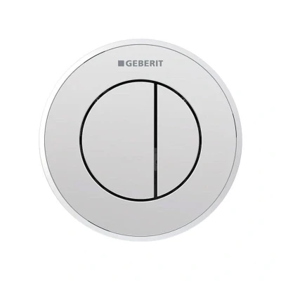 Image of Type 10 Pneumatic Dual Flush Plate Button for 80mm Concealed Cistern Matt / Gloss Chrome Geberit
