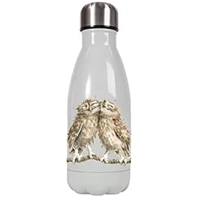 Image of Wrendale Designs &#039;Birds Of A Feather&#039; Owl 260ml Water Bottle