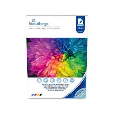 Image of MediaRange A4 Matt Photo Paper for Inkjet Printers 105 g 100 Sheets