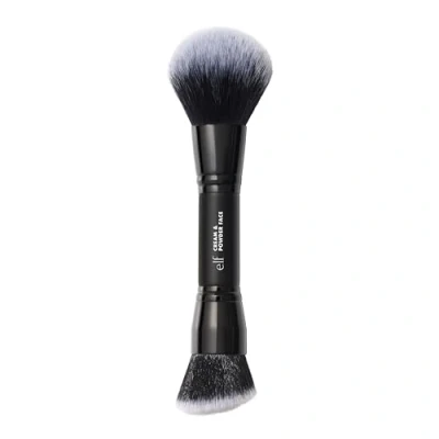 Image of e.l.f. Dual Ended Cream + Powder Brush, Two in One Makeup Brush For Creating A Gorgeous, Airbrushed looking Complexion, Vegan &amp; Cruelty free