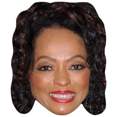 Image of Diana Ross (Lipstick) Celebrity Mask, Flat Card Face, Fancy Dress Mask