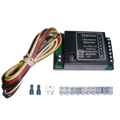 Image of UmbraRimorchi TEB7AS 12V VOLT 7 WAY UNIVERSAL UPGRADE KIT PASS BYPASS RELAY TOWBAR WIRING