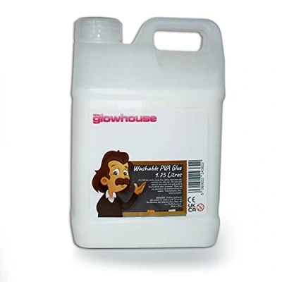 Image of The Glowhouse Premium 1.75L Washable PVA Glue 1.75 Litre Eco Craft School Slime