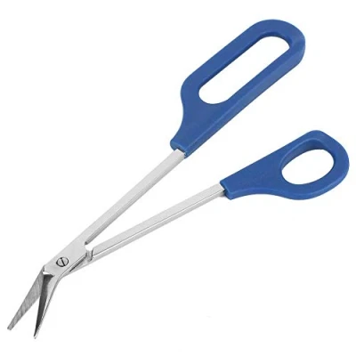Image of Long Handle Toenail Scissors for Thick Toe Nails Easy Reach Unique Design Ergonomic Stainless Steel Cuticle Scissor Handcraft Tools