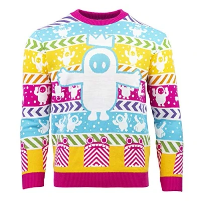 Image of Numskull Fall Guys Official Unisex Knitted Jumper, Large Ugly Novelty Christmas Sweater Gift