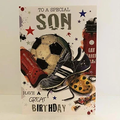 Image of Jonny Javelin Special Son Have A Great Birthday Card Football