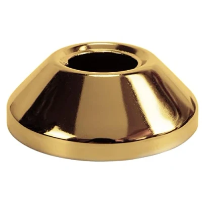 Image of Gold Finished Steel Pipe Cover Collar Cone 3/4&quot; (25mm) 25mm Height