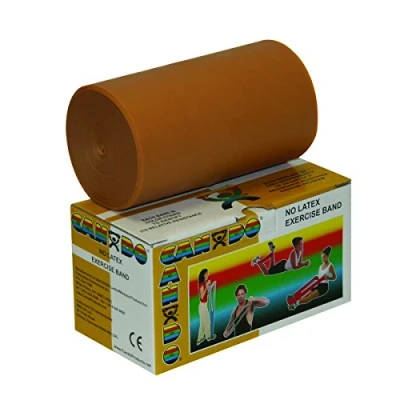 Image of CanDo Resistance band LATEX free / training gymnastics 5.5 m gold (ultra strong) alternative to dumbbells