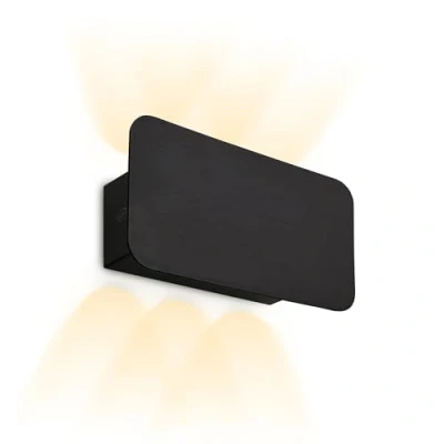 Image of Briloner Meluna rechargeable LED wall light, black, touch dimmer, USB