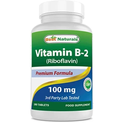 Image of Best Naturals Vitamin B2 Riboflavin 100 mg 180 Tablets (180 Count (Pack of 1))