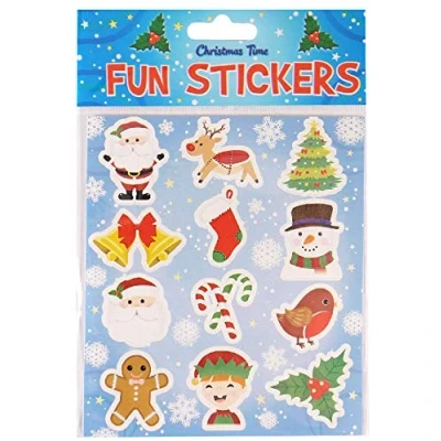 Image of 3 X Henbrandt 36 Packs of Christmas Fun Stickers Great Stocking Filler, Party Bag Filler or Favor