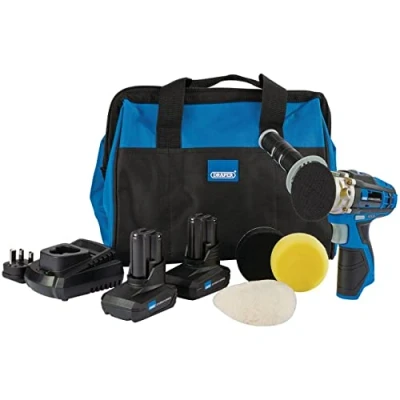 Image of Draper Storm Force� 10.8V Power Interchange Mini Polisher Kit, 2 x 4Ah Batteries, 1 Charger, Bag
