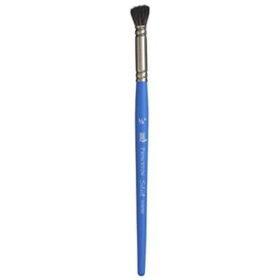 Image of Princeton Art &amp; Brush Select Natural and Synthetic Hair Deerfoot 3/8 inch, Wood, Blue, Size inch