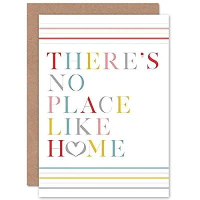 Image of Wee Blue Coo No Place Like Home Love Heart Quote Sealed Greeting Card Plus Envelope Blank inside