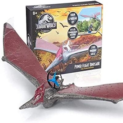 Image of WOW! STUFF, Jurassic World Power Flight Dinosaur Pteranadon Figure 60cm. Up to 30 flights with charged battery.