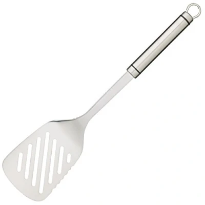 Image of KitchenCraft Slotted Turner, Non Stick Fish Slice, Durable and Easy to Clean Stainless Steel, 36 cm (14&quot;), Silver