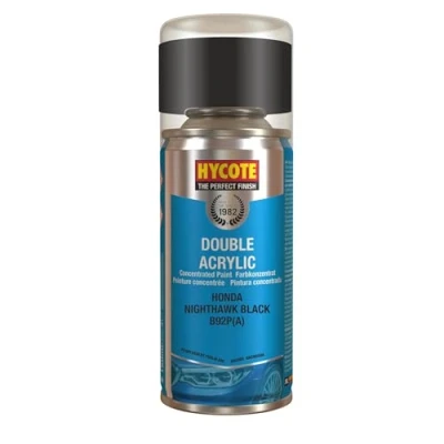 Image of Hycote Double Acrylic Aerosol Car Spray Paint, Honda Nighthawk Black, 150 ml