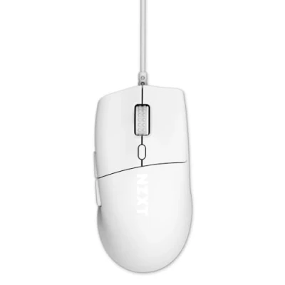 Image of NZXT Lift 2 Ergo Lightweight Ergonomic Wired Gaming Mouse 61 g Design 8K Polling Rate Optical Switches 26K DPI Sensor 100% PTFE Feet White