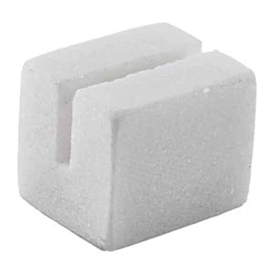 Image of Genware MSH3W White Marble Sign Holder, 3 cm x 2.5
