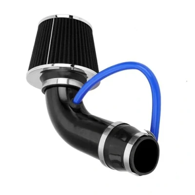 Image of Crozgan Universal Car Cold Air Intake Filter Induction Kit 76mm Aluminum Hose Pipe Kit(Black)