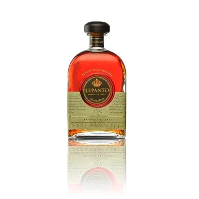 Image of Lepanto Oloroso Solera Gran Reserva 70cl/700ml Bottle Brandy de Jerez, Spanish Brandy, Aged 15 years, Multi Award Winning. 36% ABV. Intense, elegant and extremely dry. Perfect Lovers Gift.