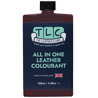 Image of The Leather Clinic All in One Colourant Self Seal Dye Repair Paint Recolour Furniture, Sofas, Car Seats (Maroon, 100ml)