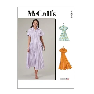 Image of MCCALLS M8384E5 Misses&#039; Shirtdress E5(14 16 18 20 22)